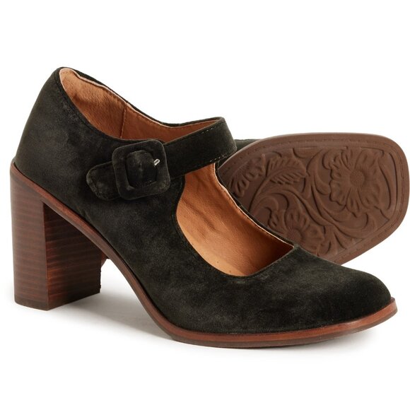 NEW Sofft Shauna Mary Jane Heels - Suede in moss For Women 825 4s2 - Picture 2 of 6